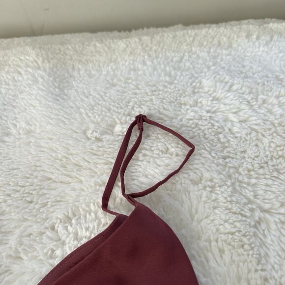 Aritzia Babaton Mini Dress Women's XS Cranberry Pink Sleeveless Tie - Picture 4 of 6